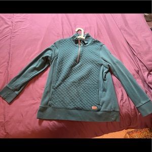 L.L. Bean Quilted Quarter Zip Pullover Sweatshirt